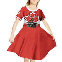Custom Canada Ringuette Kid Short Sleeve Dress Team Canada Dominates The Game