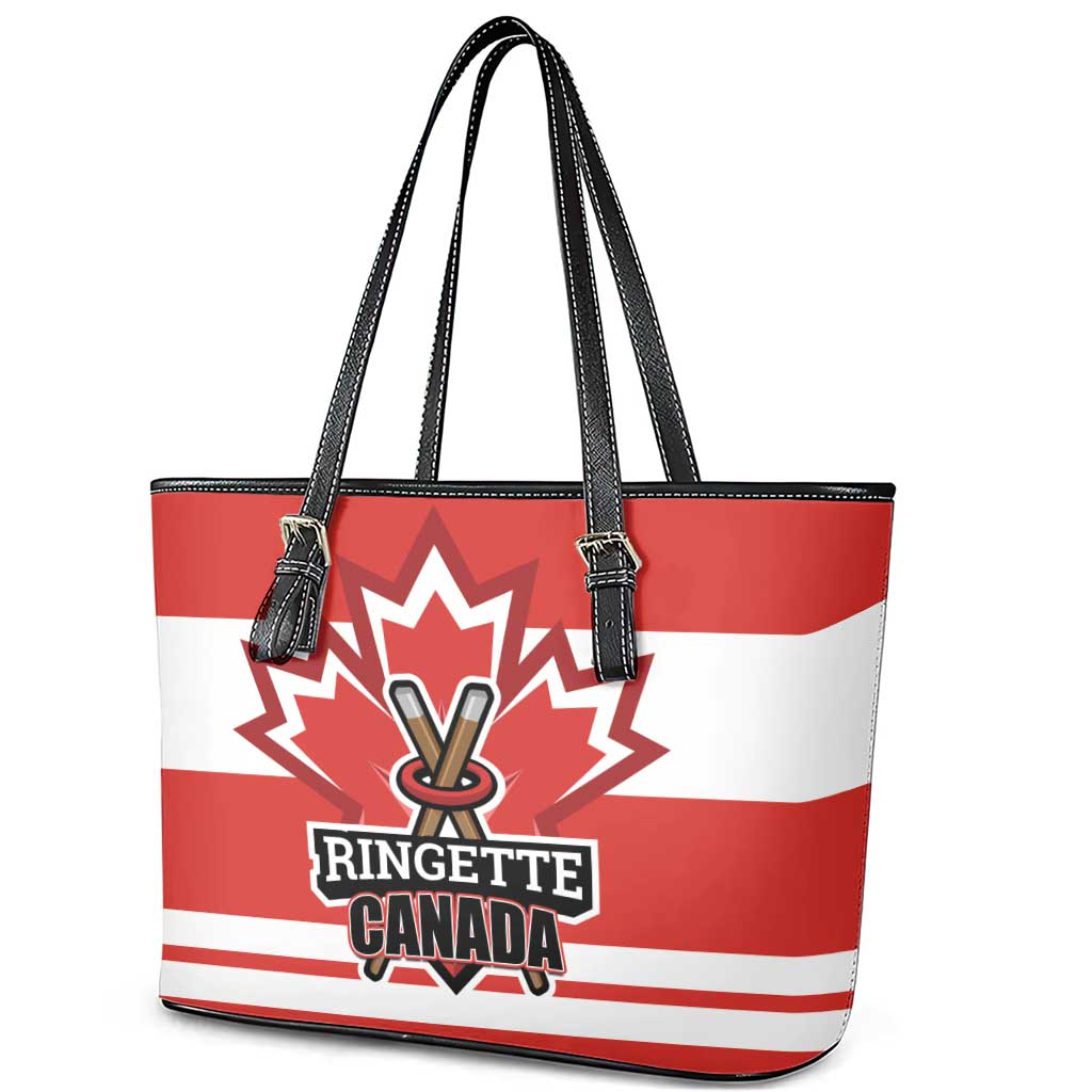Canada Ringuette Leather Tote Bag Team Canada Dominates The Game