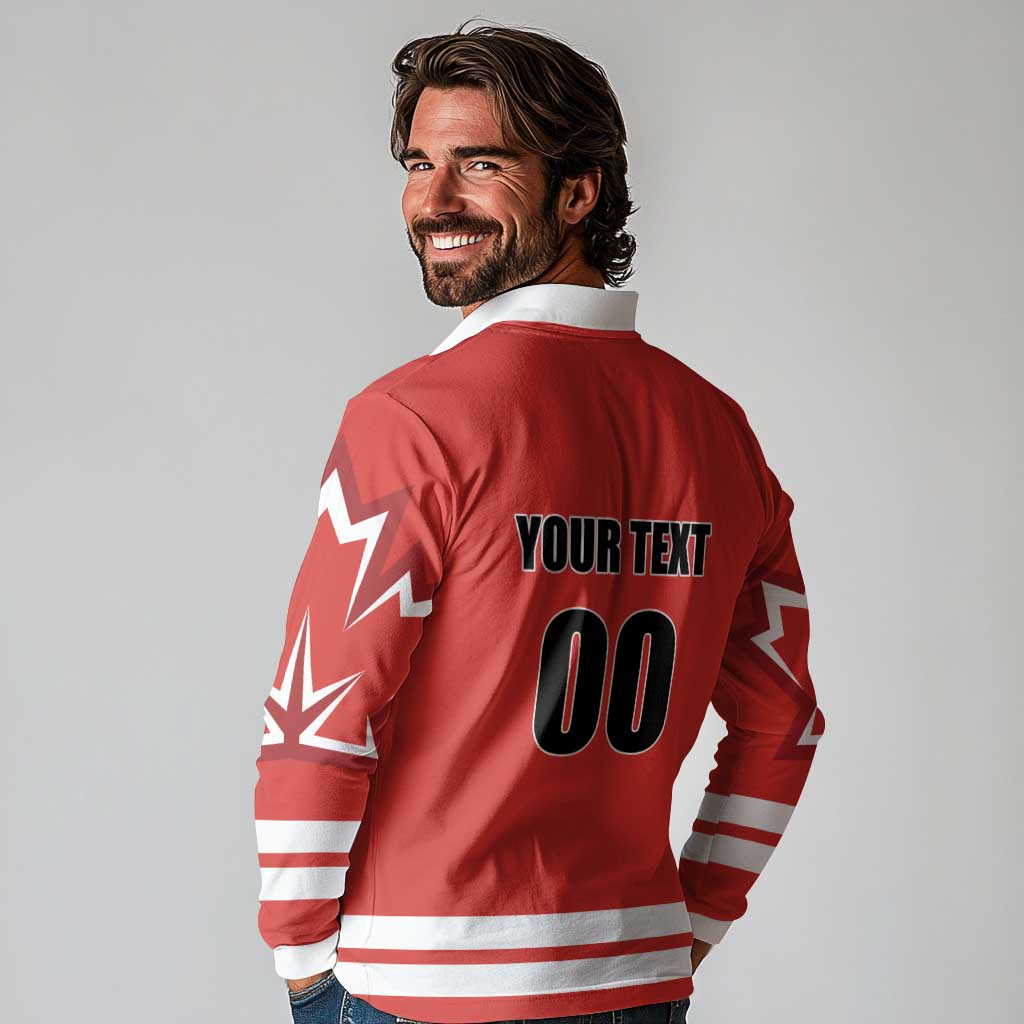 Custom Canada Ringuette Long Sleeve Polo Shirt Team Canada Dominates The Game