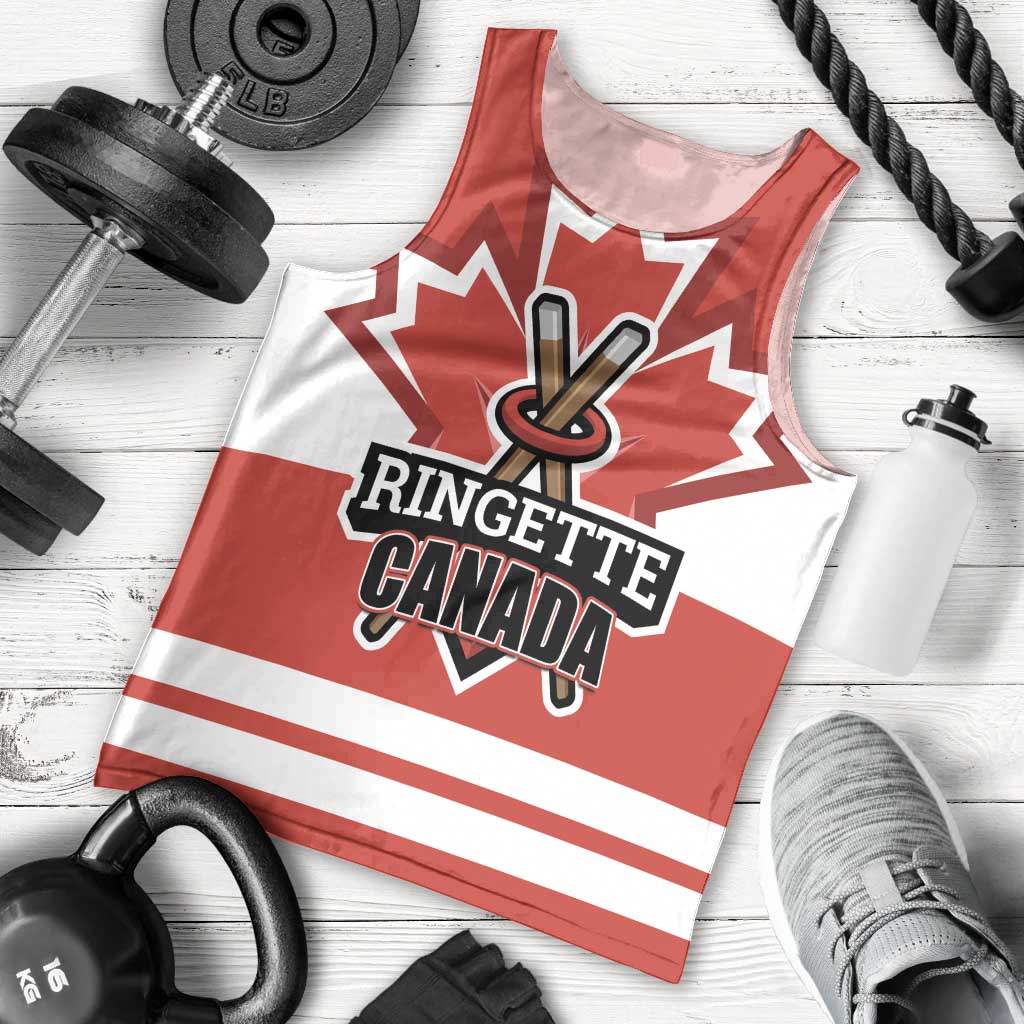 Custom Canada Ringuette Men Tank Top Team Canada Dominates The Game