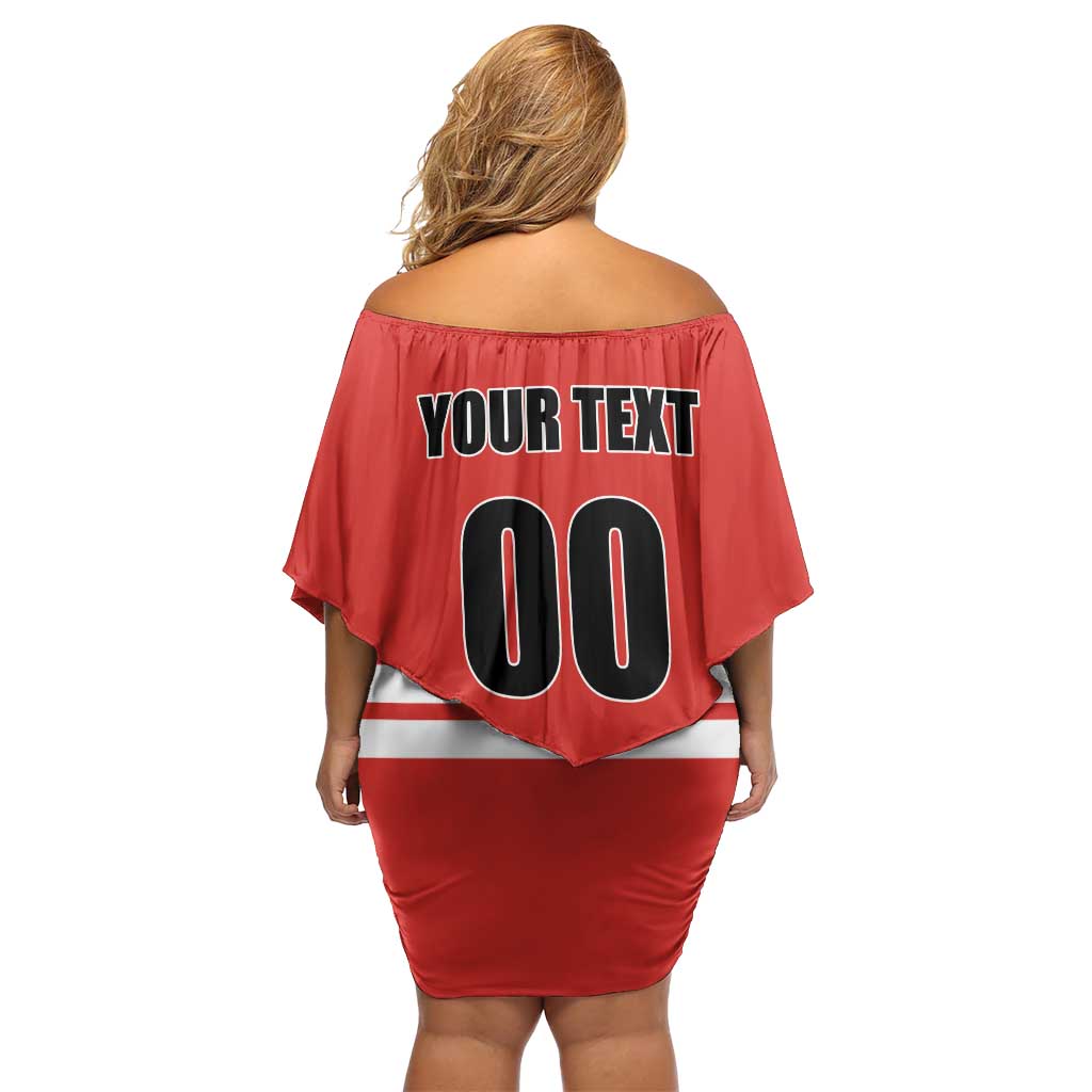 Custom Canada Ringuette Off Shoulder Short Dress Team Canada Dominates The Game