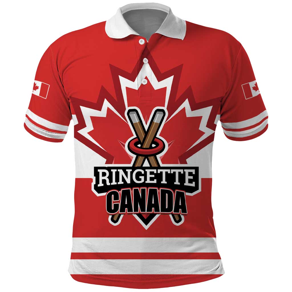 Custom Canada Ringuette Polo Shirt Team Canada Dominates The Game