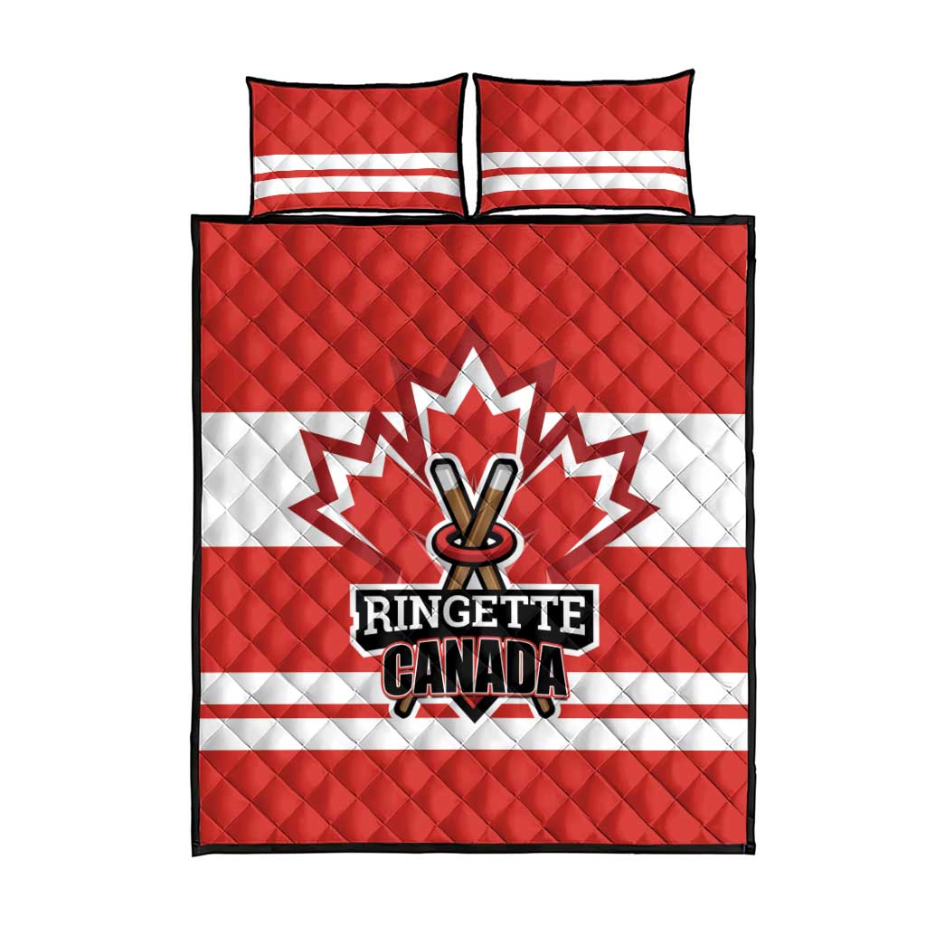 Canada Ringuette Quilt Bed Set Team Canada Dominates The Game