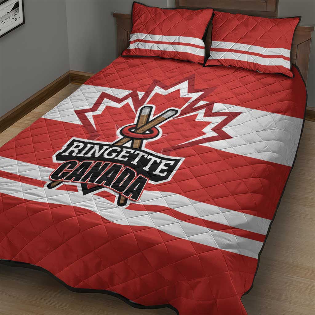 Canada Ringuette Quilt Bed Set Team Canada Dominates The Game