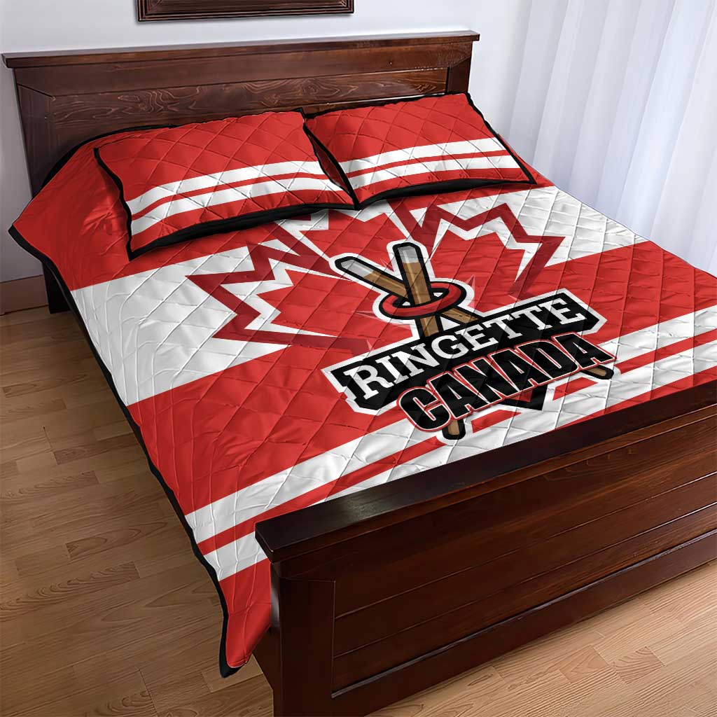 Canada Ringuette Quilt Bed Set Team Canada Dominates The Game