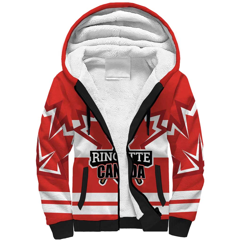 Custom Canada Ringuette Sherpa Hoodie Team Canada Dominates The Game