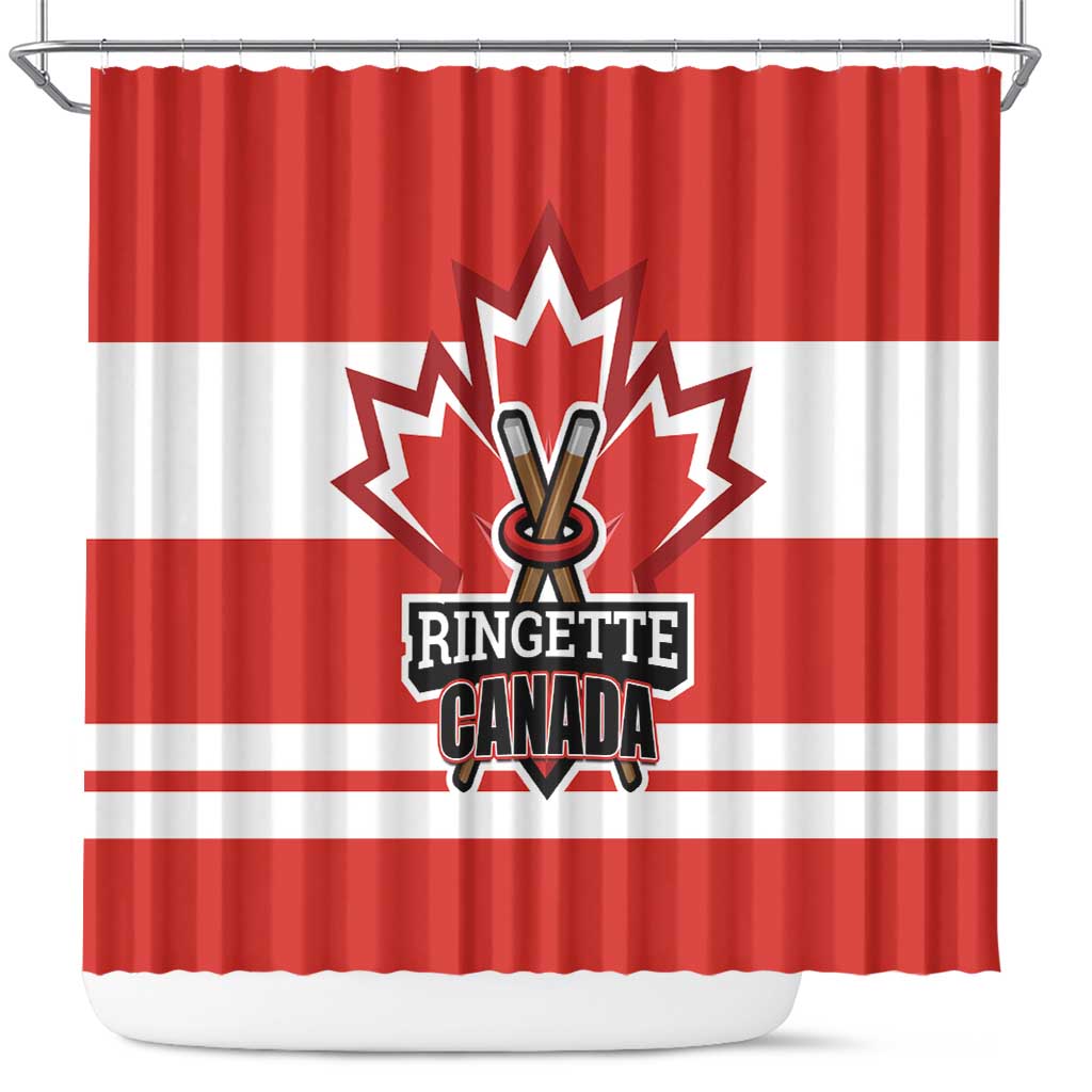 Canada Ringuette Shower Curtain Team Canada Dominates The Game