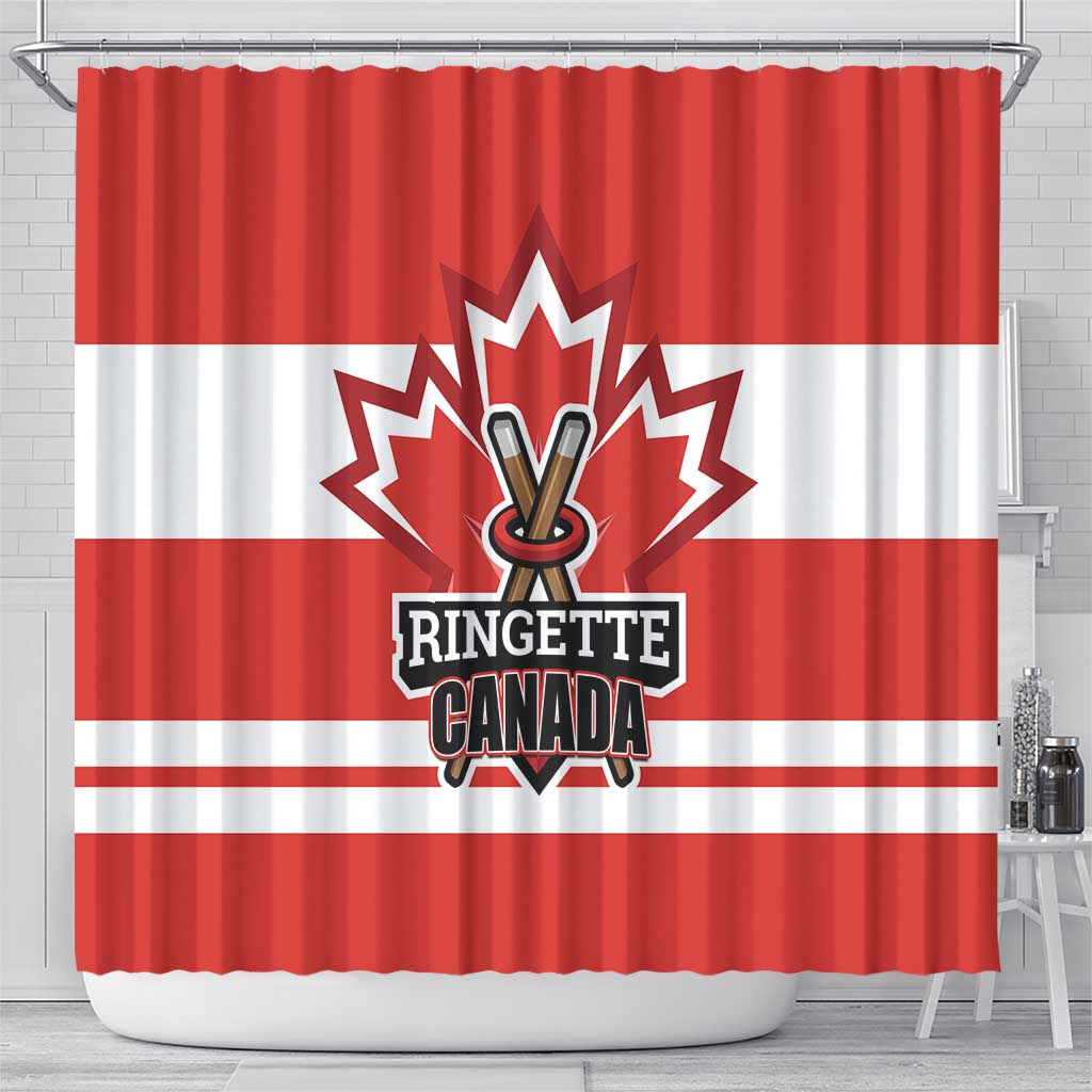 Canada Ringuette Shower Curtain Team Canada Dominates The Game