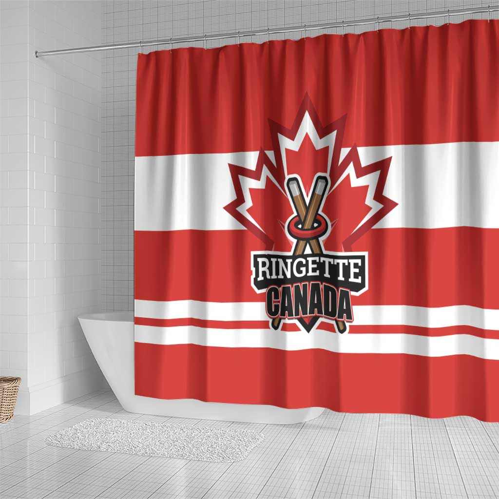 Canada Ringuette Shower Curtain Team Canada Dominates The Game