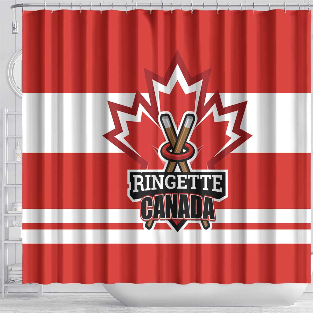 Canada Ringuette Shower Curtain Team Canada Dominates The Game