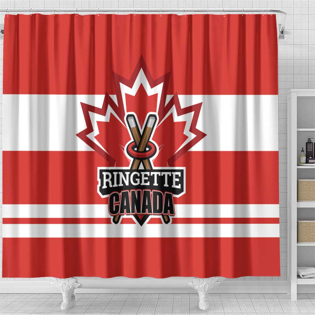 Canada Ringuette Shower Curtain Team Canada Dominates The Game
