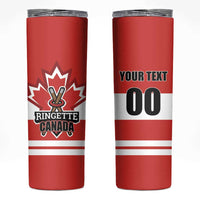 Custom Canada Ringuette Skinny Tumbler Team Canada Dominates The Game