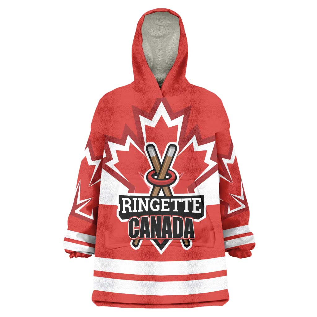 Custom Canada Ringuette Wearable Blanket Hoodie Team Canada Dominates The Game
