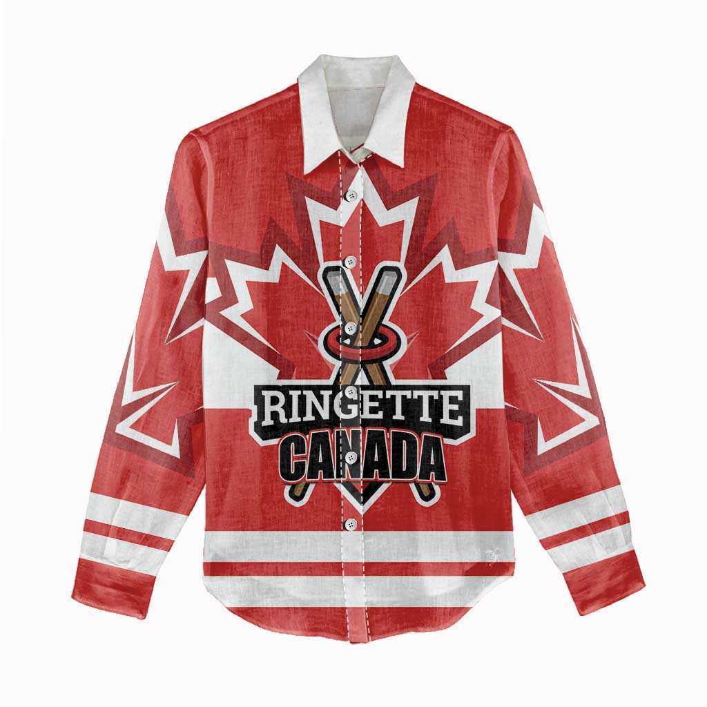 Custom Canada Ringuette Women Casual Shirt Team Canada Dominates The Game