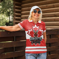 Custom Canada Ringuette Women Polo Shirt Team Canada Dominates The Game