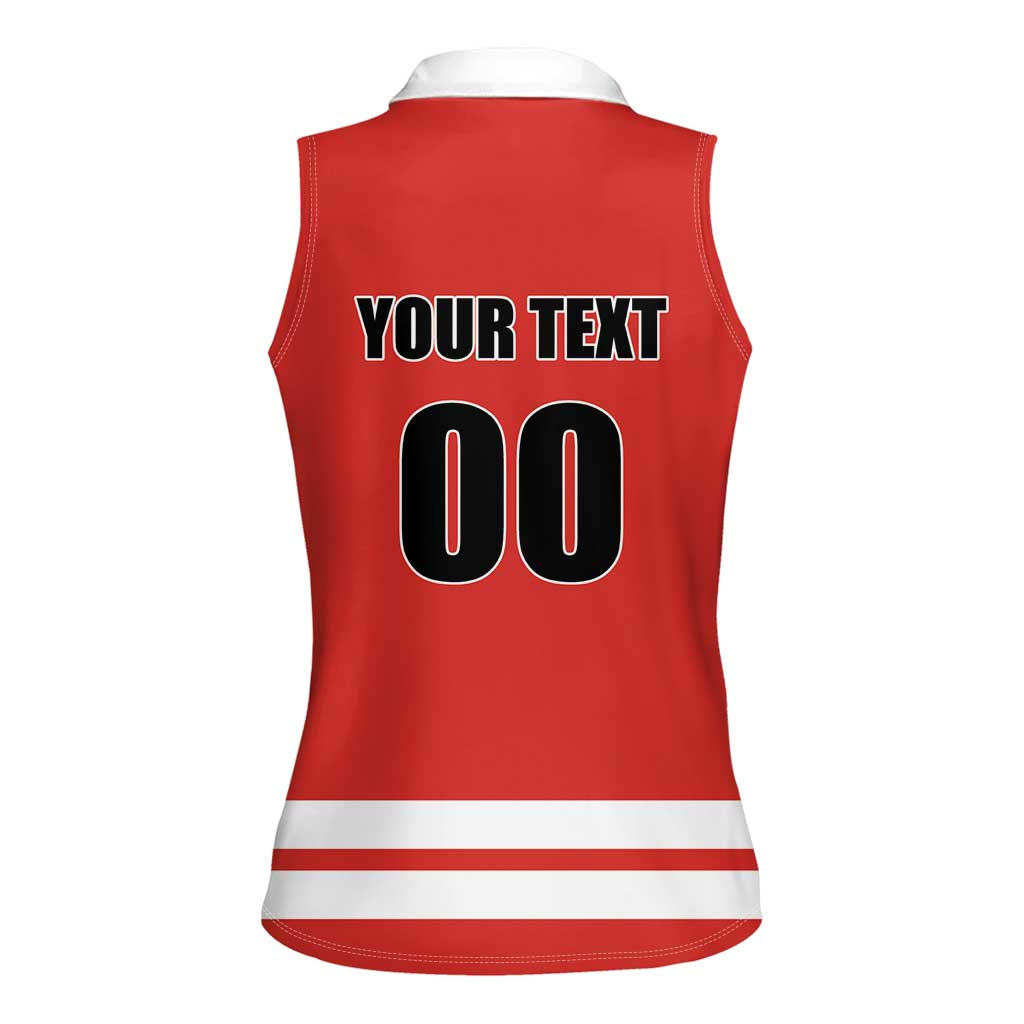 Custom Canada Ringuette Women Sleeveless Polo Shirt Team Canada Dominates The Game