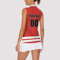 Custom Canada Ringuette Women Sleeveless Polo Shirt Team Canada Dominates The Game