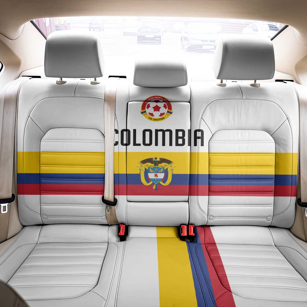 Football 2024 Colombia 100th Anniversary Back Car Seat Cover Limited Edition