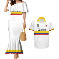 Custom Football 2024 Colombia 100th Anniversary Couples Matching Mermaid Dress and Hawaiian Shirt Limited Edition