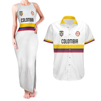 Custom Football 2024 Colombia 100th Anniversary Couples Matching Tank Maxi Dress and Hawaiian Shirt Limited Edition