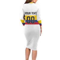 Custom Football 2024 Colombia 100th Anniversary Family Matching Long Sleeve Bodycon Dress and Hawaiian Shirt Limited Edition