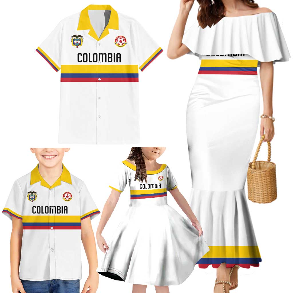 Custom Football 2024 Colombia 100th Anniversary Family Matching Mermaid Dress and Hawaiian Shirt Limited Edition