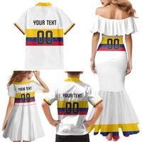 Custom Football 2024 Colombia 100th Anniversary Family Matching Mermaid Dress and Hawaiian Shirt Limited Edition