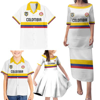 Custom Football 2024 Colombia 100th Anniversary Family Matching Puletasi and Hawaiian Shirt Limited Edition