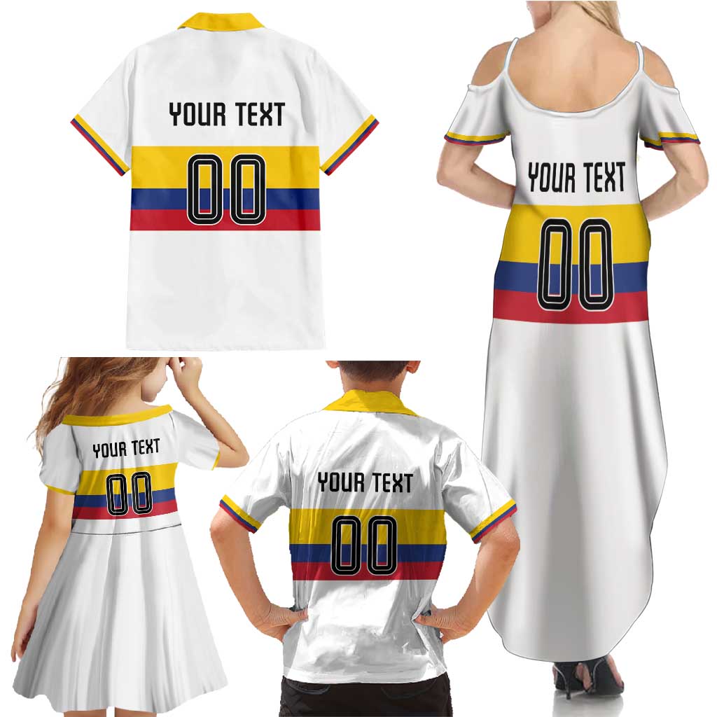 Custom Football 2024 Colombia 100th Anniversary Family Matching Summer Maxi Dress and Hawaiian Shirt Limited Edition