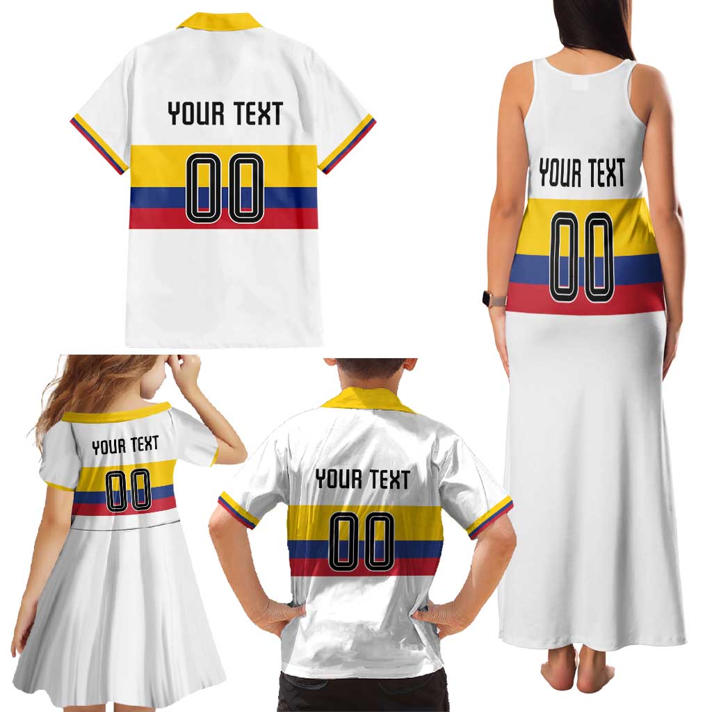 Custom Football 2024 Colombia 100th Anniversary Family Matching Tank Maxi Dress and Hawaiian Shirt Limited Edition