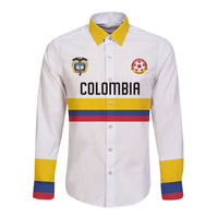 Custom Football 2024 Colombia 100th Anniversary Long Sleeve Button Shirt Limited Edition