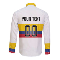 Custom Football 2024 Colombia 100th Anniversary Long Sleeve Button Shirt Limited Edition