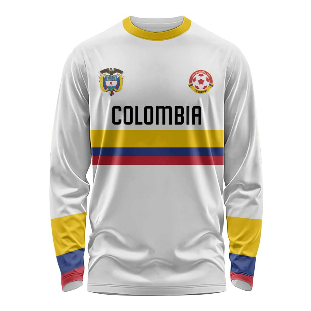 Custom Football 2024 Colombia 100th Anniversary Long Sleeve Shirt Limited Edition