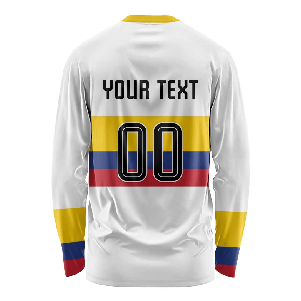 Custom Football 2024 Colombia 100th Anniversary Long Sleeve Shirt Limited Edition