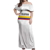 Custom Football 2024 Colombia 100th Anniversary Off Shoulder Maxi Dress Limited Edition