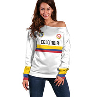 Custom Football 2024 Colombia 100th Anniversary Off Shoulder Sweater Limited Edition