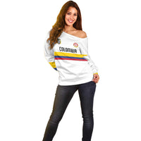 Custom Football 2024 Colombia 100th Anniversary Off Shoulder Sweater Limited Edition