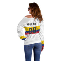 Custom Football 2024 Colombia 100th Anniversary Off Shoulder Sweater Limited Edition