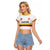 Custom Football 2024 Colombia 100th Anniversary Raglan Cropped T Shirt Limited Edition