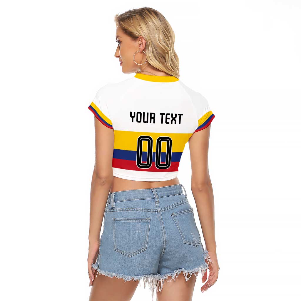 Custom Football 2024 Colombia 100th Anniversary Raglan Cropped T Shirt Limited Edition