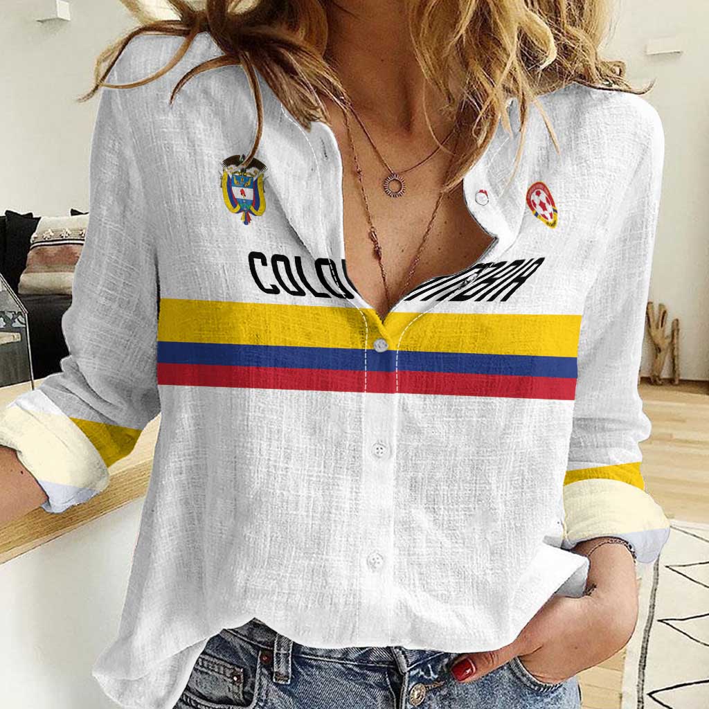 Custom Football 2024 Colombia 100th Anniversary Women Casual Shirt Limited Edition