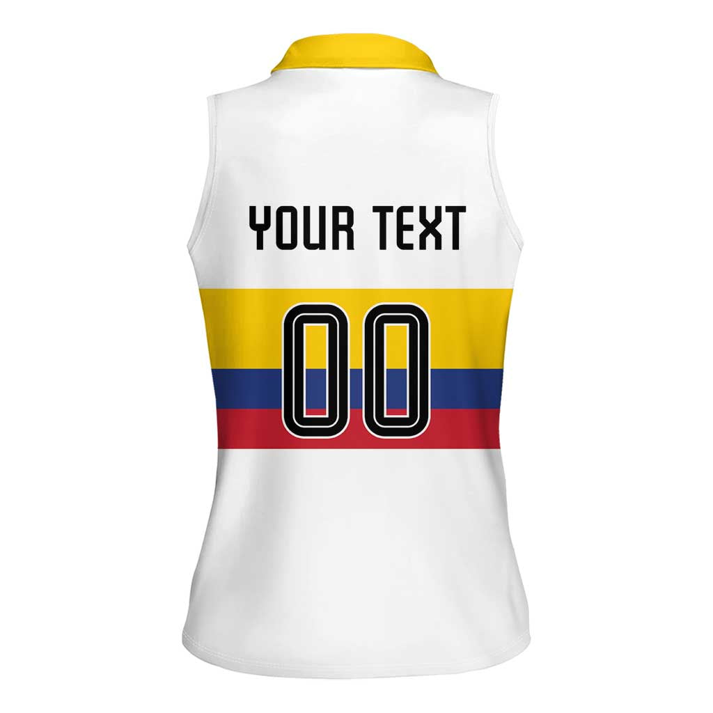 Custom Football 2024 Colombia 100th Anniversary Women Sleeveless Polo Shirt Limited Edition