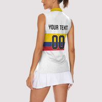 Custom Football 2024 Colombia 100th Anniversary Women Sleeveless Polo Shirt Limited Edition