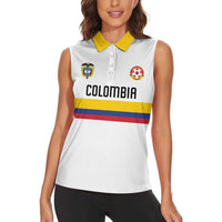 Custom Football 2024 Colombia 100th Anniversary Women Sleeveless Polo Shirt Limited Edition