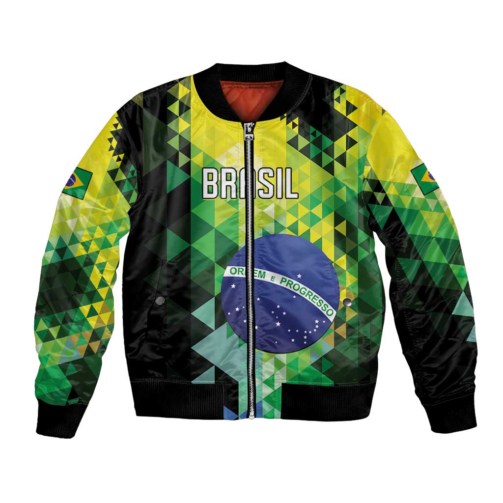 Personalized Brasil Bomber Jacket Dynamic Sporty Style