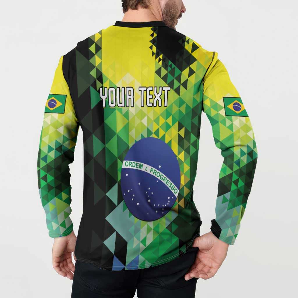 Personalized Brasil Button Sweatshirt Dynamic Sporty Style