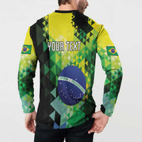 Personalized Brasil Button Sweatshirt Dynamic Sporty Style