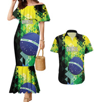 Personalized Brasil Couples Matching Mermaid Dress and Hawaiian Shirt Dynamic Sporty Style