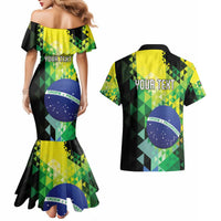 Personalized Brasil Couples Matching Mermaid Dress and Hawaiian Shirt Dynamic Sporty Style