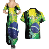 Personalized Brasil Couples Matching Summer Maxi Dress and Hawaiian Shirt Dynamic Sporty Style